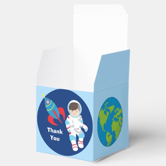 宇宙飛行士クールロケット船子供の誕生日パーティー フェイバーボックス (オープン)