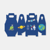 宇宙飛行士クールロケット船子供の誕生日パーティー フェイバーボックス (折り畳みなし)