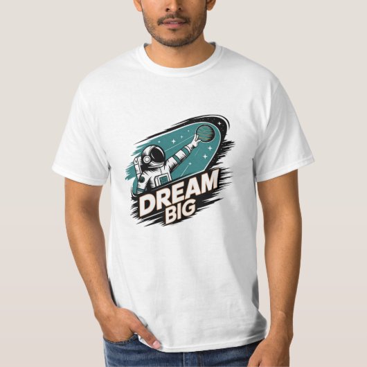 宇宙飛行士グラフィックスによる宇宙冒険 Tシャツ (正面)