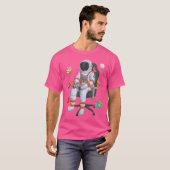 宇宙飛行士ゲーマー宇宙人男性キッズゲームシステム Tシャツ (正面フル)