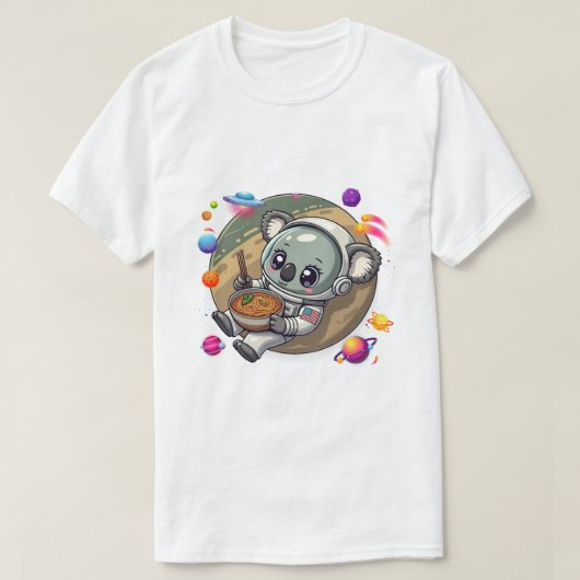 宇宙飛行士コアラの宇宙ラーメン: UFO冒険 Tシャツ (デザイン正面)