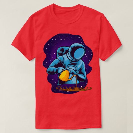 宇宙飛行士コーヒーバリスタ1 Tシャツ (デザイン正面)