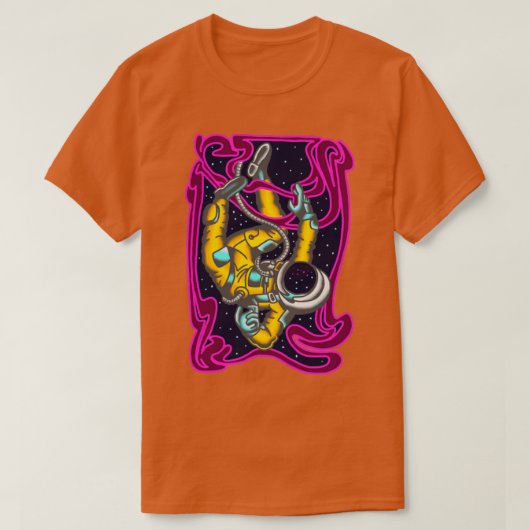 宇宙飛行士サイケデリック宇宙 Tシャツ (デザイン正面)