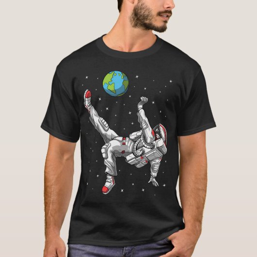 宇宙飛行士サッカー選手 Tシャツ (正面)