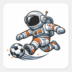 宇宙飛行士サッカー スクエアシール