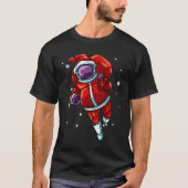 宇宙飛行士サンタクリスマスクリスマス宇宙 Tシャツ (正面)