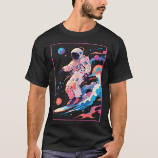 宇宙飛行士サーフィンイン宇宙 Tシャツ
