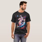 宇宙飛行士サーフィンイン宇宙 Tシャツ (正面フル)