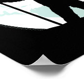 宇宙飛行士シルエット ポスター (角)