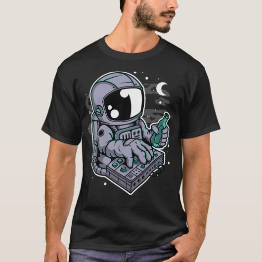宇宙飛行士シンセおもしろい – 宇宙愛好家 Tシャツ (正面)