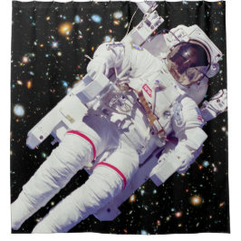 宇宙飛行士ジェットパック スペースウォーク 地球軌道 写真 シャワーカーテン