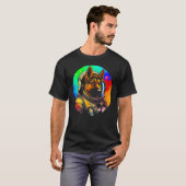 宇宙飛行士ジャーマンシェパード Tシャツ (正面フル)