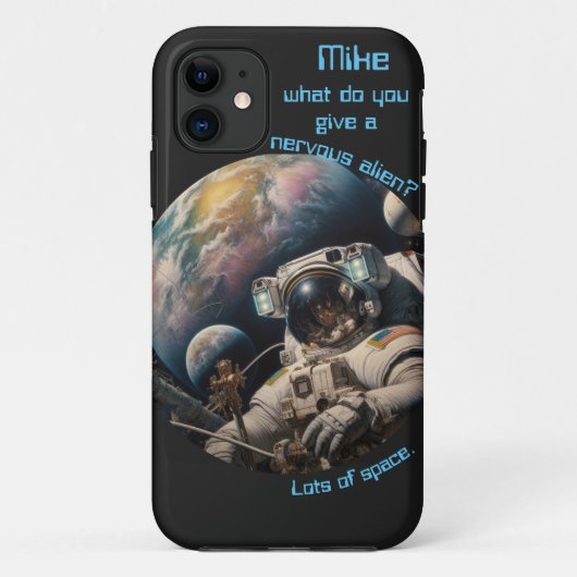 宇宙飛行士ジョークカスタマイズ可能  Case-Mate iPhoneケース (裏面)