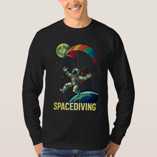 宇宙飛行士スカイダイビング Tシャツ (正面)