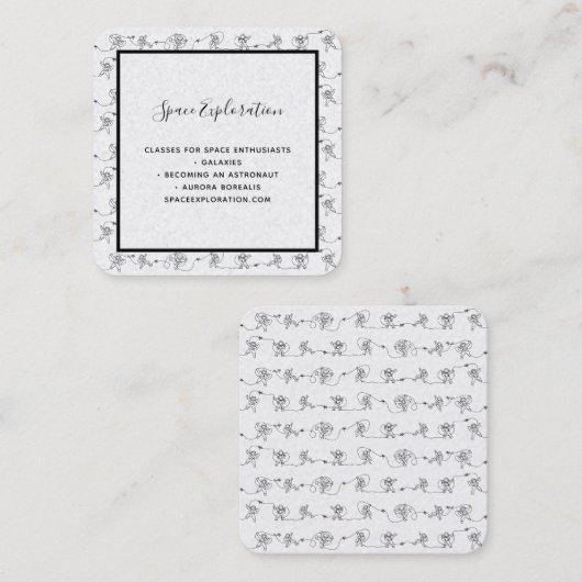 宇宙飛行士スクウェア・ビジネス・カード スクエア名刺 (正面/裏面)