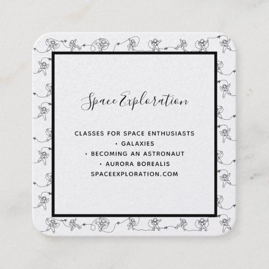 宇宙飛行士スクウェア・ビジネス・カード スクエア名刺 (正面)