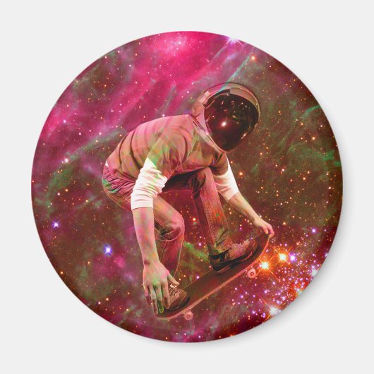 宇宙飛行士スケートボーダー マグネット (正面)