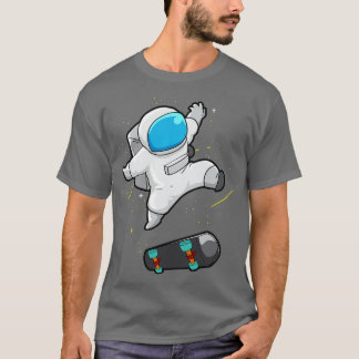 宇宙飛行士スケートボードスケートボード Tシャツ