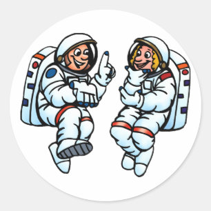 宇宙飛行士ステッカー ラウンドシール