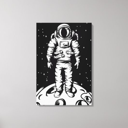 宇宙飛行士ステータス キャンバスプリント (正面)