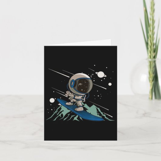 宇宙飛行士スノーボーダー山脈フリースタイルダウンヒル カード (正面)