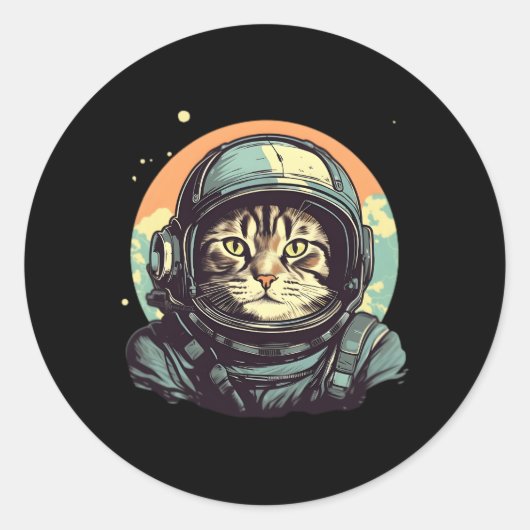 宇宙飛行士スペースカット ラウンドシール (正面)