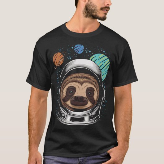 宇宙飛行士スロッスヘルメット宇宙 Tシャツ (正面)