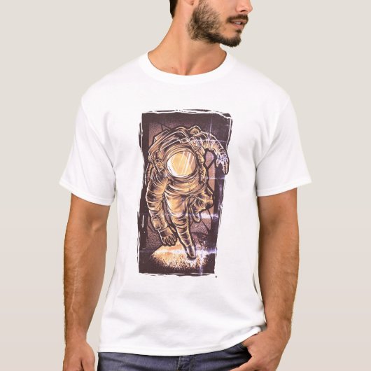 宇宙飛行士タトゥーデザイン Tシャツ (正面)