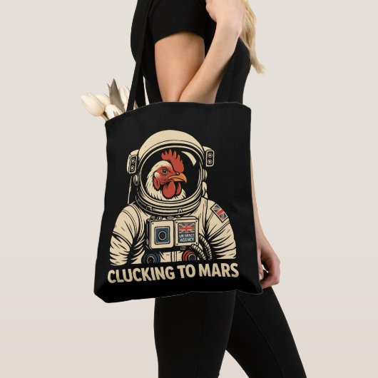 宇宙飛行士チキン宇宙航海 トートバッグ (クローズアップ)