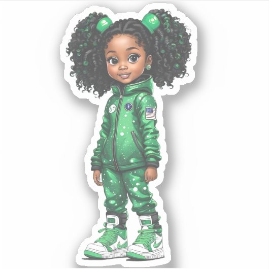 宇宙飛行士チームのメンバー – 緑 シール (正面)