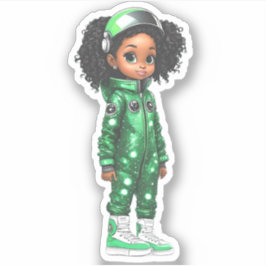 宇宙飛行士チームのメンバー – 緑 シール