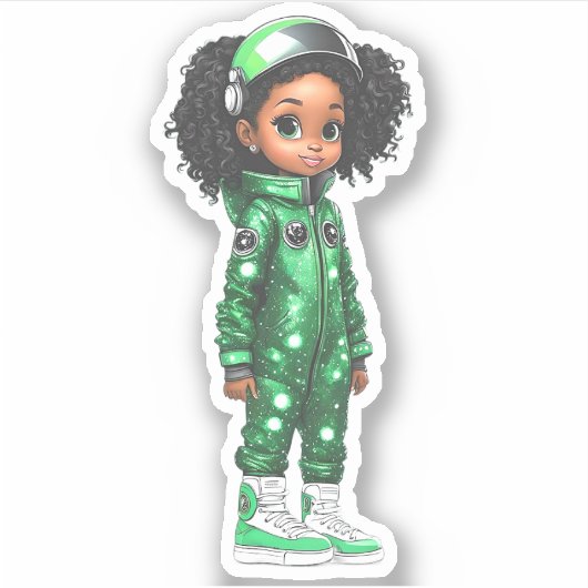 宇宙飛行士チームのメンバー – 緑 シール (正面)