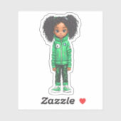 宇宙飛行士チームのメンバー – 緑 シール (シート)