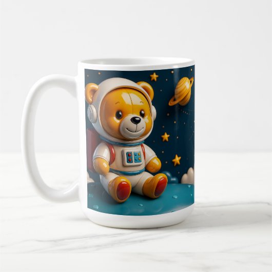 宇宙飛行士テディカット コーヒーマグカップ (左)