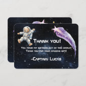 宇宙飛行士テディベア宇宙感謝カード サンキューカード (正面/裏面)