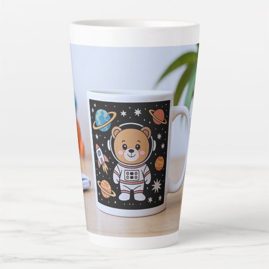 宇宙飛行士テディラテ カフェラテマグ (正面)