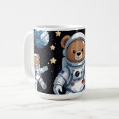 宇宙飛行士テディ宇宙へ コーヒーマグカップ (正面左)
