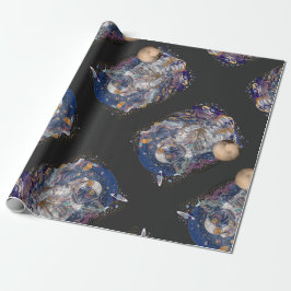 宇宙飛行士デザイン ラッピングペーパー