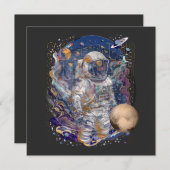 宇宙飛行士デザイン 招待状 (正面/裏面)