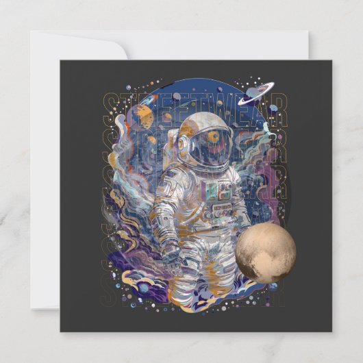 宇宙飛行士デザイン 招待状 (正面)
