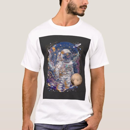 宇宙飛行士デザイン。 Tシャツ (正面)