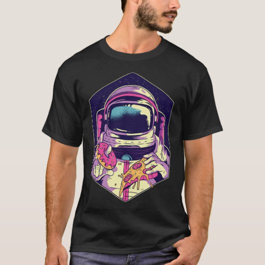 宇宙飛行士ドナッツピザ Tシャツ (正面)