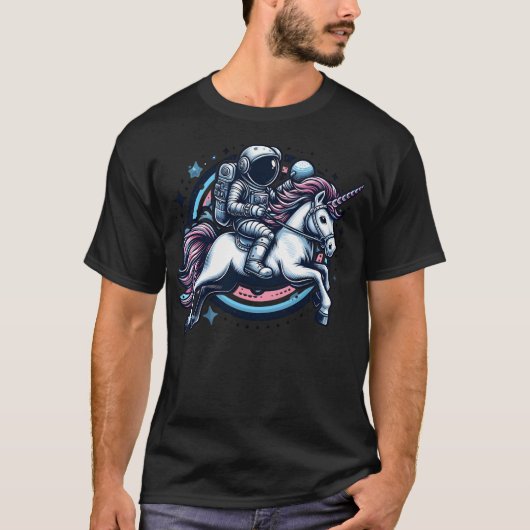 宇宙飛行士ドライブのアイコン Tシャツ (正面)