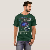 宇宙飛行士ドリームス魚釣りオンルナサーフェス宇宙Te Tシャツ (正面フル)