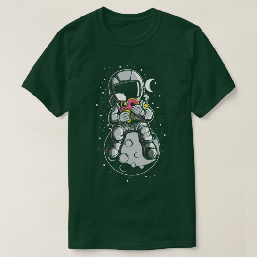 宇宙飛行士ドーナツ Tシャツ (デザイン正面)