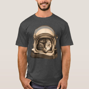 宇宙飛行士ネコ天文学スペースマン子猫宇宙 Tシャツ