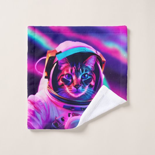 宇宙飛行士ネコ ウォッシュタオル (ウォッシュタオル)