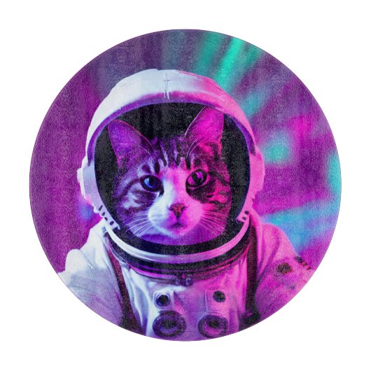 宇宙飛行士ネコ カッティングボード (正面)