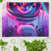 宇宙飛行士ネコ キッチンタオル (折り畳み)