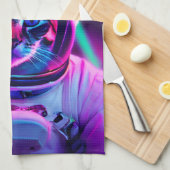 宇宙飛行士ネコ キッチンタオル (四つ折り)